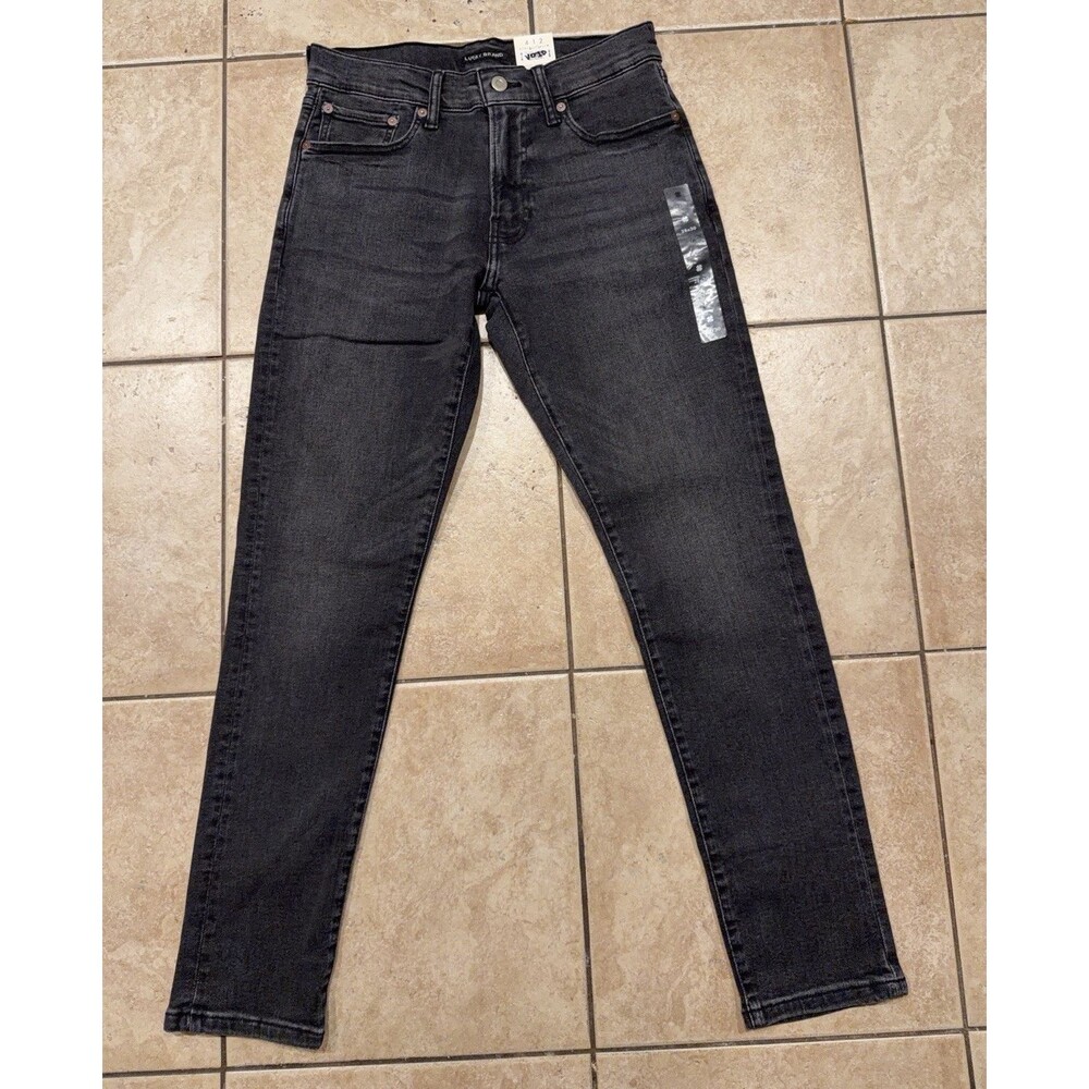 Lucky Brand Jeans Mens 28x30 Black Fade 412 Athletic Slim Straight Stretch NEW